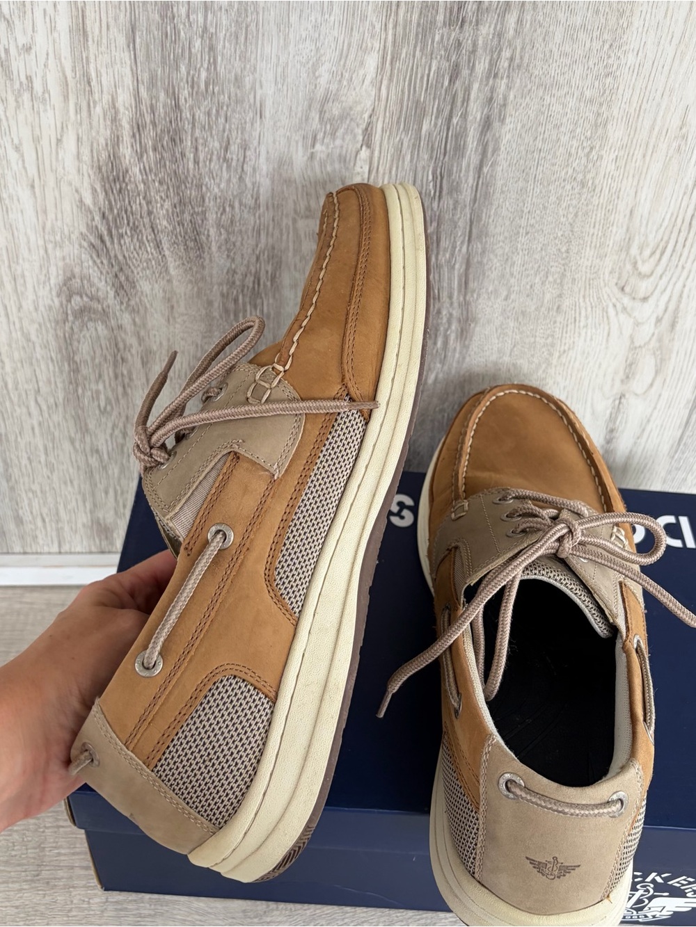 Dockers Beacon Men’s Leather Boat Shoes Brown US 10.5 Nautical Comfort Preppy - Picture 9 of 13